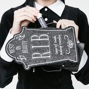 🦇Current Mood REST IN BEAUTY COSMETIC CASE💄